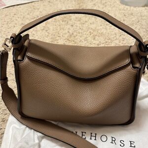 The Horse Clementine Bag in Taupe Pebbled Leather